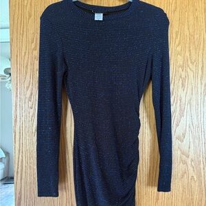 Elegant Black Long-Sleeve Dress